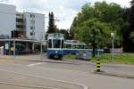 Zürich VBZ Tram 11 (SWP/SIG/BBC Be 4/6 2092 + SWS/SWP/BBC Be 2/4 2407) Forchstrasse (Endstation Rehalp) am 13.