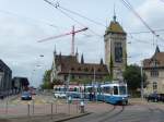 Am Bahnhofquai bei der Walchebrücke treffen einige Straßenbahnlinien zusammen.