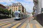 Zürich VBZ Tram 3 (Bombardier/Alstom Be 5/6 3025) Badenerstrasse / Zweierplatz am 13.