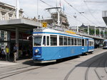 Trammuseum / VBZ - Tram Be 4/4 1530 unterwegs auf der Museumslinie 21 vor dem SBB Bahnhof in Zürich am 28.05.2016