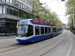 VBZ - Tram Be 5/6 3085 unterwegs auf der Linie 14 in der Stadt Zürich am 28.05.2016