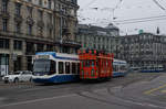 VBZ: Mit der Weihnachtsstrassenbahn  Märlitram  in Zürich unterwegs am 15. Dezember 2016.
Foto: Walter Ruetsch