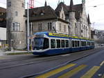 VBZ - Tram Be 5/6  3025 unterwegs auf der Linie 13 in der Stadt Zürich am 28.01.2018