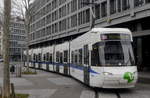 Wagen 3062 der VBZ in der Lackierung der Glattal-Bahn am Tessinerplatz/Bahnhof Enge, 24.1.20.