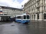 Linie 6 2076 am Paradeplatz. Wegen einer Gleisbaustelle am Sihlquai wurde die Linie 6 über Bahnhofstrasse - Stockerstrasse - Stauffacher - Hardplatz nach Werdhölzli umgeleitet. Datum: 3. 10. 2020