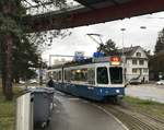 Linie 15 Wagennummer 2037  Oberstrass  an der Endhaltestelle Bucheggplatz. Datum: 13. 12. 2020