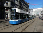 VBZ - Tram Be 6/8 4001 unterwegs auf der Linie 11 in Zürich am 21.02.2021