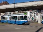 Linie 8 Wagennummer 2067 beim Escher-Wyss-Platz. Datum: 27. 2. 2021