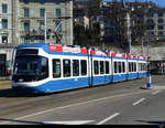 VBZ - Tram Be 5/6 3040 unterwegs auf der Linie 6 in Zürich am 21.02.2021
