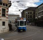 Linie 6 Wagennummer 2080  Schwamendingen  zwischen ETH/Universitätsspital und Haldenegg.