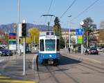 Linie 9 Wagennummer 2038  Witikon  beim Bürkliplatz.