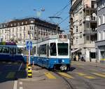 Linie 5 Wagennummer 2094 beim Bahnhof Enge. Datum: 16. 10. 2021