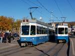 Linie 5 Wagennummer 2040  Rechts der Limmat  beim Bürkliplatz. Dieser Wagen fährt sehr selten auf der Linie 5. Datum: 23. 10. 2021