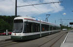 Flexity CityFlex 882 an der Endhaltestelle Auzelg am 09.06.2010.