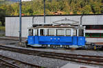 Bex - Villars - Bretaye Bahn: Am 16.September 2020 steht der Tramwagen 9 vor dem Depot in Bévieux.