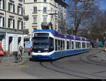 VBZ - Tram Be 5/6 3036 unterwegs auf der Linie 13 in der Stadt Zürich am 13.03.2022