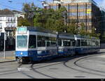 VBZ - Tram Be 4/6 2071 unterwegs auf der Linie 11 in der Stadt Zürich am 04.10.2022