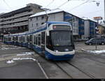 VBZ - Tram Be 5/6 3018 unterwegs in Schlieren am 17.12.2022