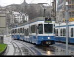 VBZ - Tram Be 4/8 2113 + Be 2/4 2427 unterwegs auf der Linie 7 am 15.01.2023