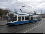 VBZ - Tram Be 5/6 3084 unterwegs auf der Linie 11 am 15.01.2023
