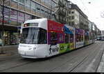 VBZ - Tram Be 5/6 3087 unterwegs auf der Linie 6 am 22.01.2023