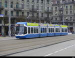 VBZ - Tram Be 5/6 3055 unterwegs auf der Linie 6 in Zürich am 17.12.2023