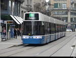 VBZ - Tram Be 6/8 4051 unterwegs auf der Linie 11 in Zürich am 17.12.2023