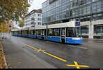 VBZ - Tram Be 6/8 4029 unterwegs auf der Linie 4 in Zürich am 26.10.2025