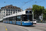 Be 6/8 Flexity 4090, auf der Linie 50, f�hrt am 24.07.2026 durch die Museumstrasse. Aufnahme Z�rich.