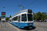 Be 4/8 2099, auf der Linie 9, bedient am 24.07.2026 die Haltestelle B�rkliplatz. Aufnahme Z�rich.