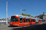 Be 5/6 Cobra 3019 mit der Werbung f�r den Bernina Express, auf der Linie 15, verl�sst am 24.07.2026 die Haltestelle Central. Aufnahme Z�rich.