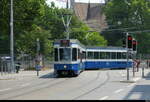VBZ - Tram Be 4/8 2103 + Be 2/4 2434 unterwegs auf der Linie 17 in Z�rich am 31.07.2026