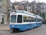 VBZ Gelenktram Be 4/6 2092 bei der Haltestelle Central unterwegs auf der Linie 7 nach Wollishofen am 01.01.2008