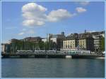 Auf der Brcke am Central stauen sich fast immer die Strassenbahnen vom und zum Hauptbahnhof Zrich.