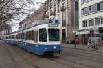 Be 4/6 2033 und Be 4/6 2313 am 9.2.09 zwischen Bellevue und Bahnhof Stadelhofen.
