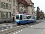 VBZ - Tram Be 4/6 2014 unterwegs auf der Linie 15 am 14.03.2009