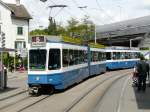 VBZ - Tram Be 4/6 2062 zusammen mit einem Be 2/4 unterwegs auf der Linie 5 in der Stadt Zrich am 06.05.2009