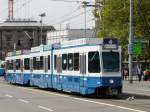 VBZ - Tram Be 4/6 2097 zusammen mit einem Be 2/4 unterwegs auf der Linie 4 in der Stadt Zrich am 06.05.2009