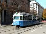 VBZ - Herbstbilder - Tram Be 4/6 1672 unterwegs in der Stadt Zrich am 01.11.2009
