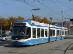 VBZ - Herbstbilder - Tram Be 5/6 3006 unterwegs auf der Linie 2 in der Stadt Zrich am 01.11.2009