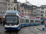 VBZ - Tram Be 5/6 3012 unterwegs auf der Linie 4 in Zrich am 29.12.2010