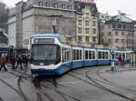 VBZ - Tram Be 5/6 3043 unterwegs auf der Linie 4 am 29.12.2010