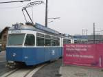 Mirage 1626 als Vorbote des Tram Zrich-West, abgestellt bei der zuknftigen Tram-Haltestelle Zrich Altstetten, 15.02.2011.