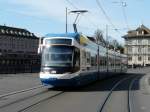 VBZ - Tram Be 5/6  3005 unterwegs auf der Linie 4 in der Stadt Zrich am 01.04.2011