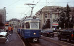 Zürich VBZ Tramlinie 5 (Be 4/4 1430 (SWS/MFO 1960)) Rämistrasse / Hst. ETH / Universitätsspital am 6. März 2005. - Scan eines Diapositivs. Film: Kodak Ektachrome ED-3. Kamera: Leica CL.