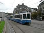 VBZ - Tram Be 4/6 2089 unterwegs auf der Linie 7 in Zrich am 02.09.2012