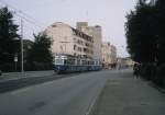 Zrich VBZ Tram 2 (Be 4/6 1670) Badenerstrasse / Bachmattstrasse im Juli 1983.