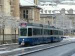 VBZ - Tram Be 4/6 2058 und Be 4/6 unterwegs auf der linie 17 in Zrich am 02.12.2012