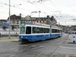 VBZ - Tram Be 4/6  2073 und Be 4/6 unterwegs auf der Linie 3 in Zrich am 23.12.2012