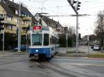 VBZ - Tram Be 4/6 2015 unterwegs auf der Linie 15 in Zrich am 23.12.2012